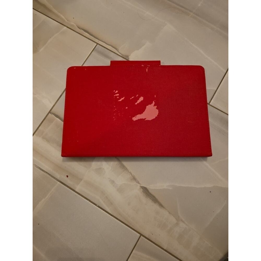 Bluetooth Tablet Keyboard Folio Case Red Model KBT13 Wireless QWERTY Slim F1 - Picture 16 of 16